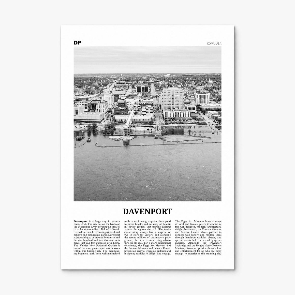 Davenport Newspaper Poster, print only (unframed)