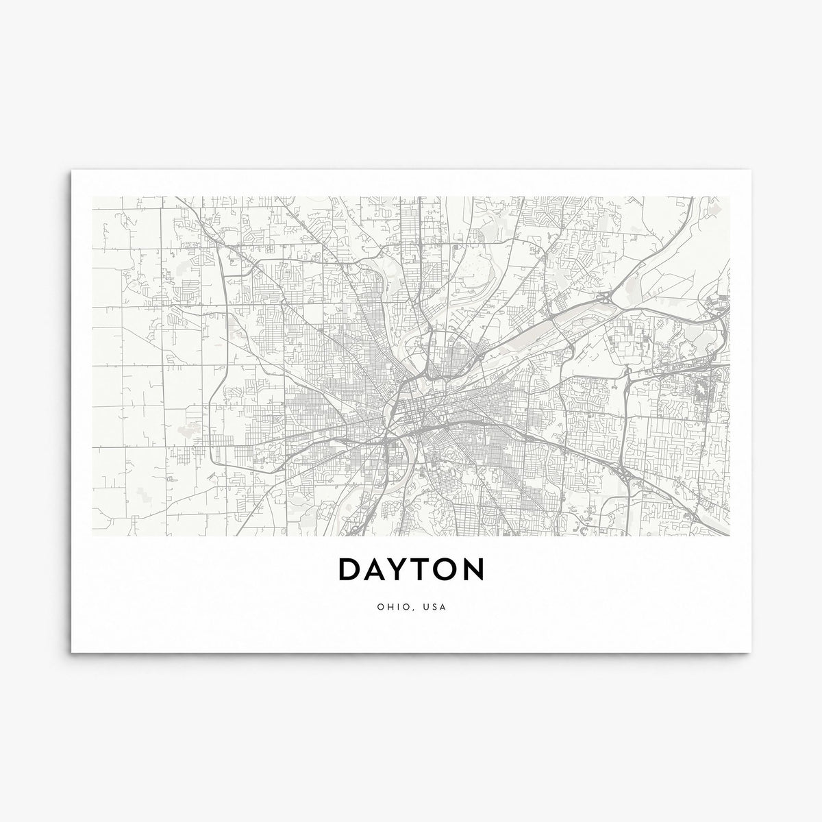 Dayton Map Poster, print only (unframed)