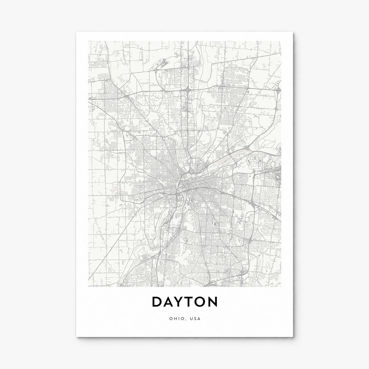 Dayton Map Poster, print only (unframed)