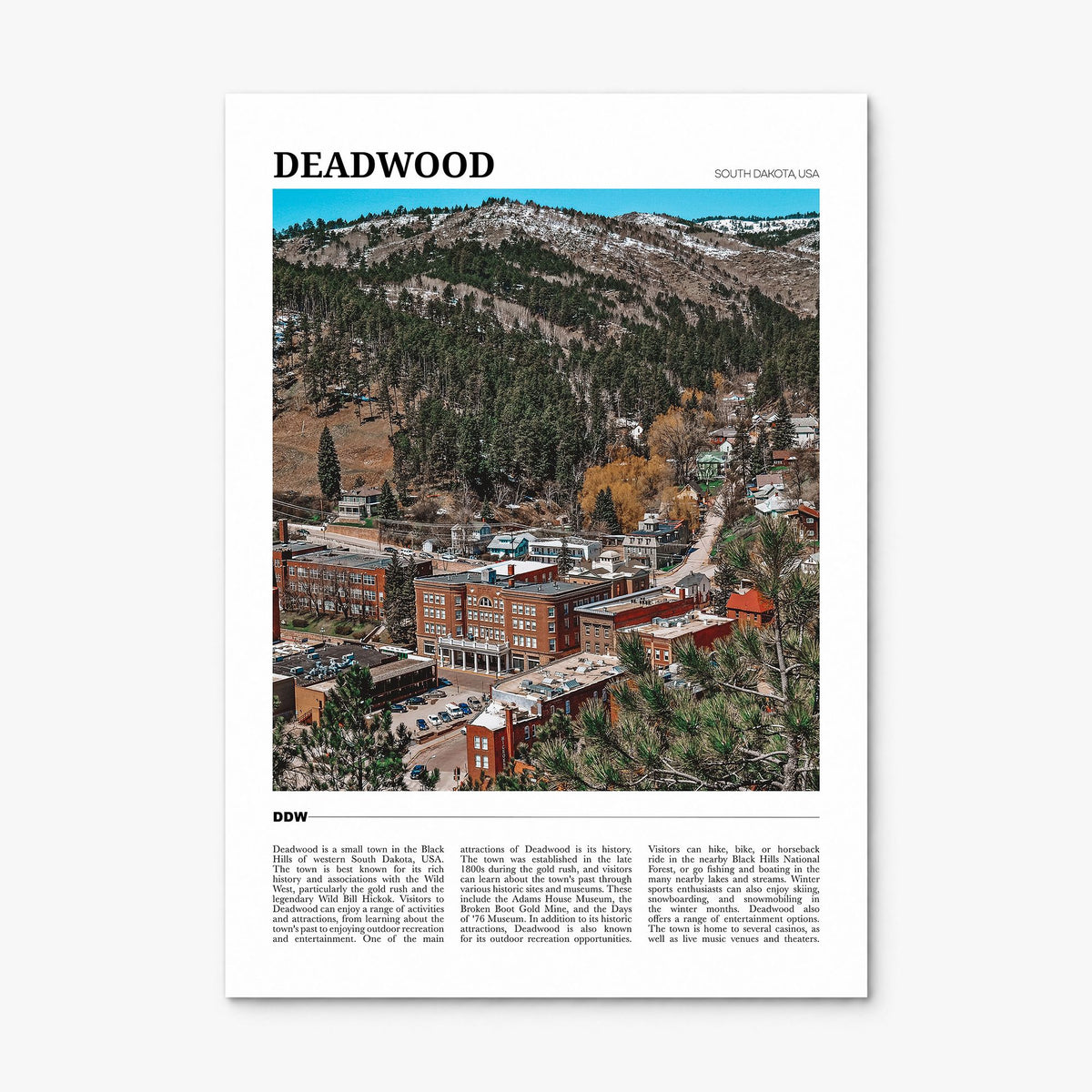 Deadwood Travel Poster, print only (unframed)