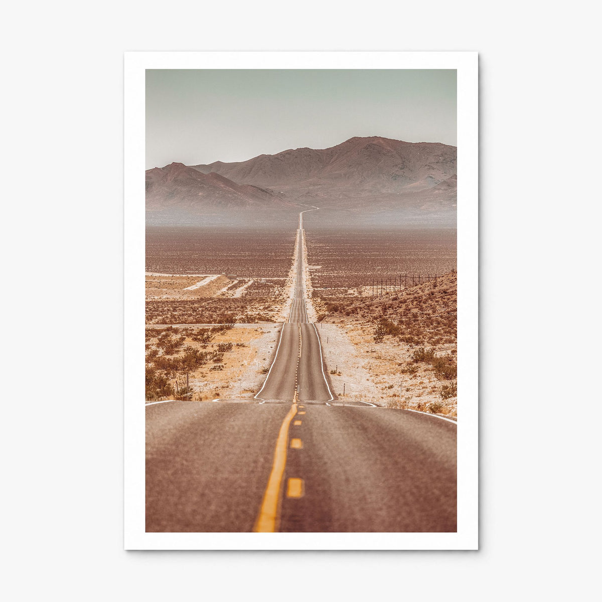 Death Valley Photo Poster, print only (unframed), white border