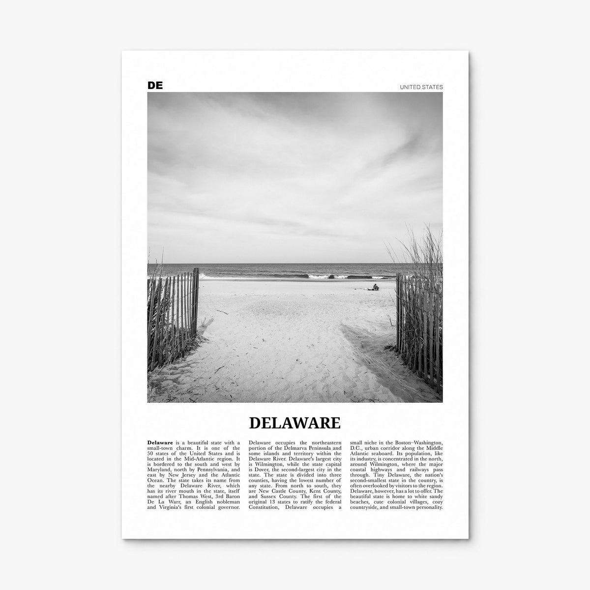 Delaware Newspaper No 1 Poster, print only (unframed)