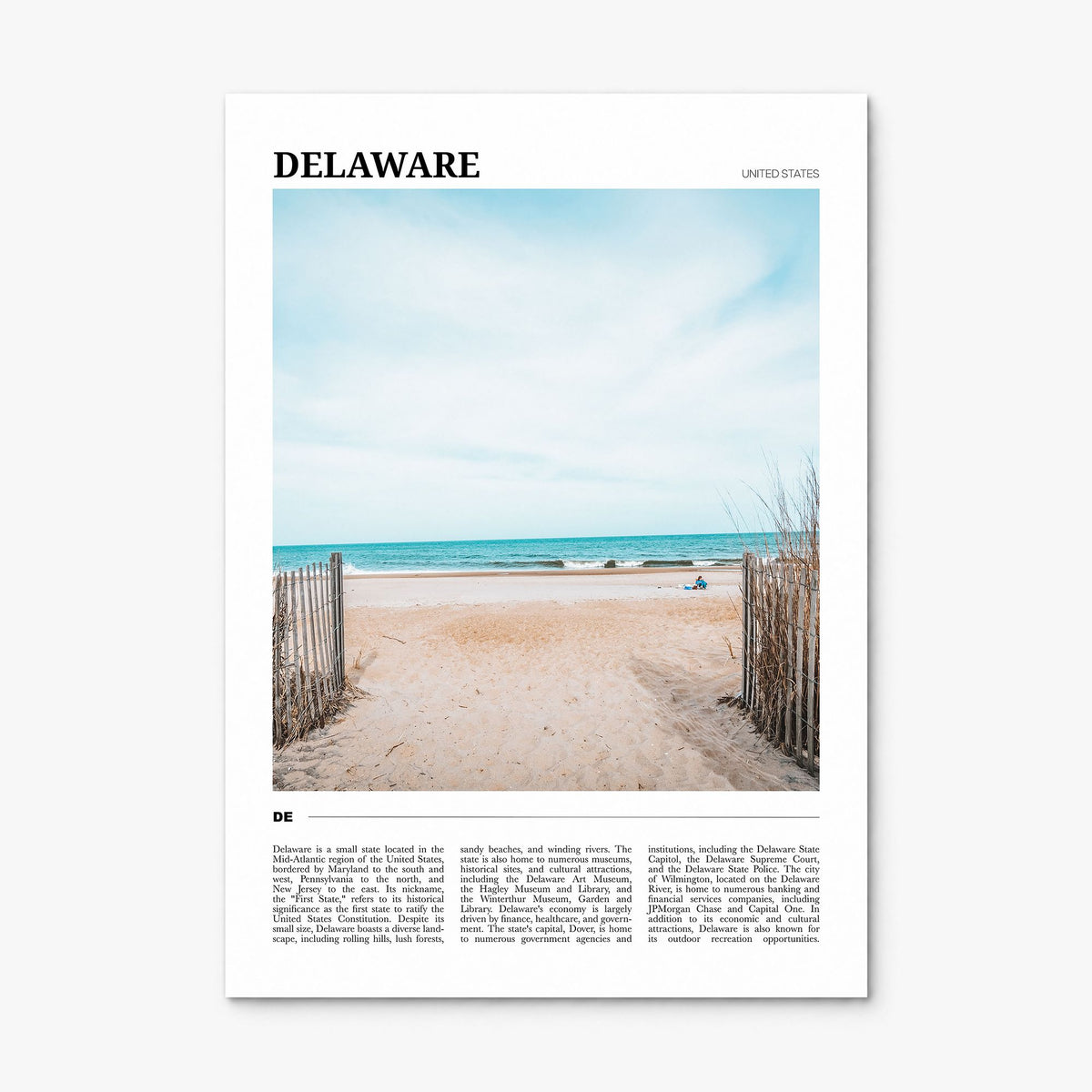 Delaware Travel No 2 Poster, print only (unframed)