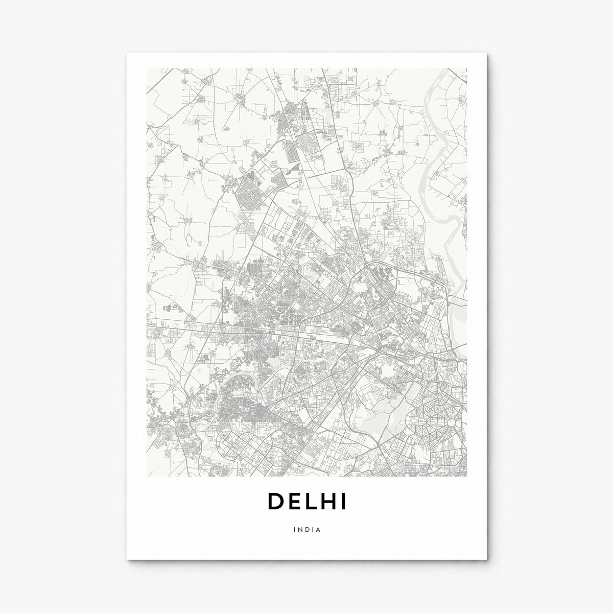 Delhi Map Poster, print only (unframed)
