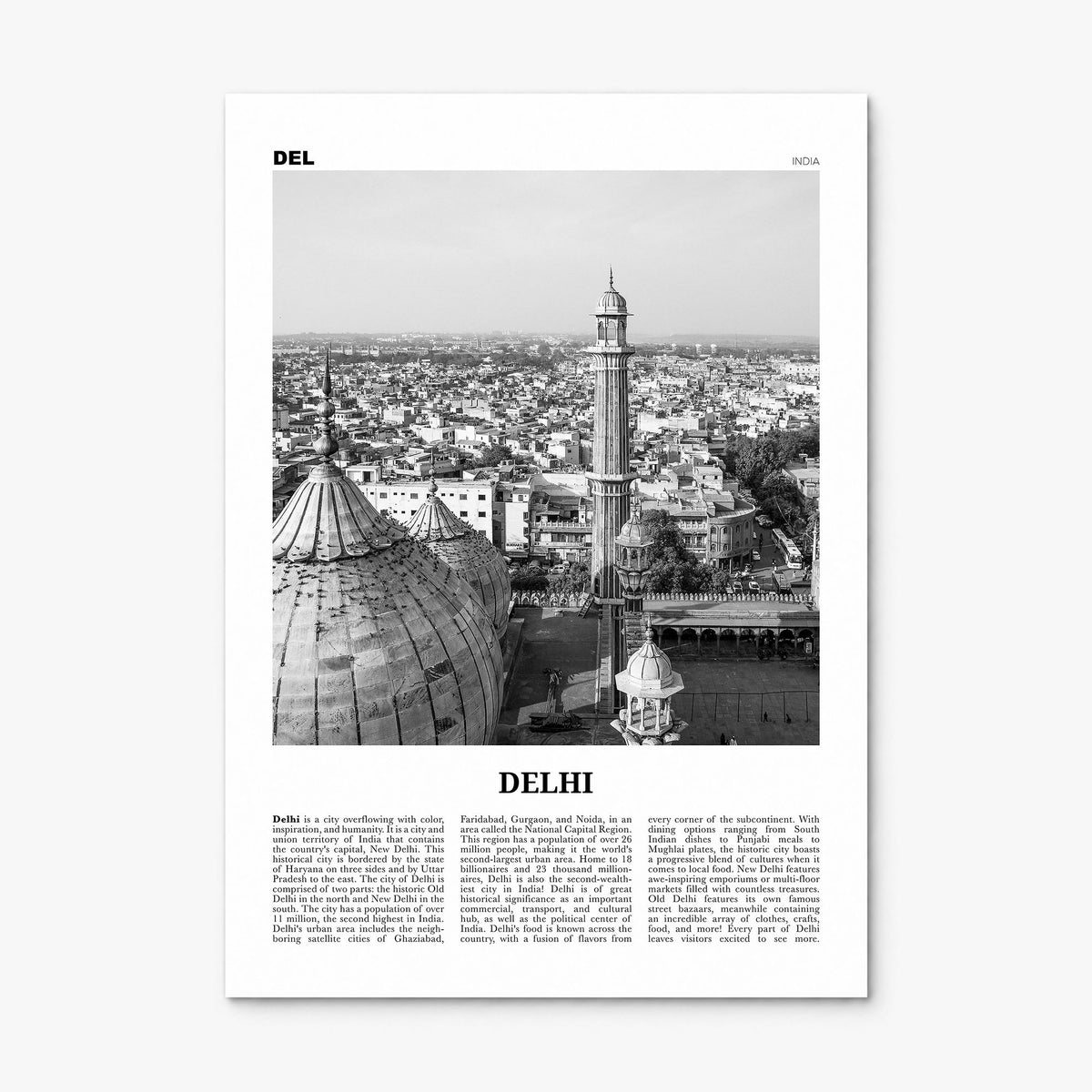 Delhi Newspaper Poster, print only (unframed)