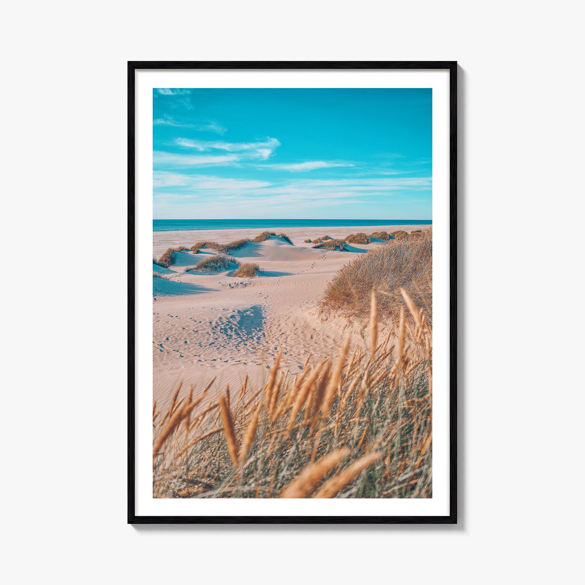 Denmark colorful photo poster of Europe – vertical wall art, unframed print shown in interior mockup