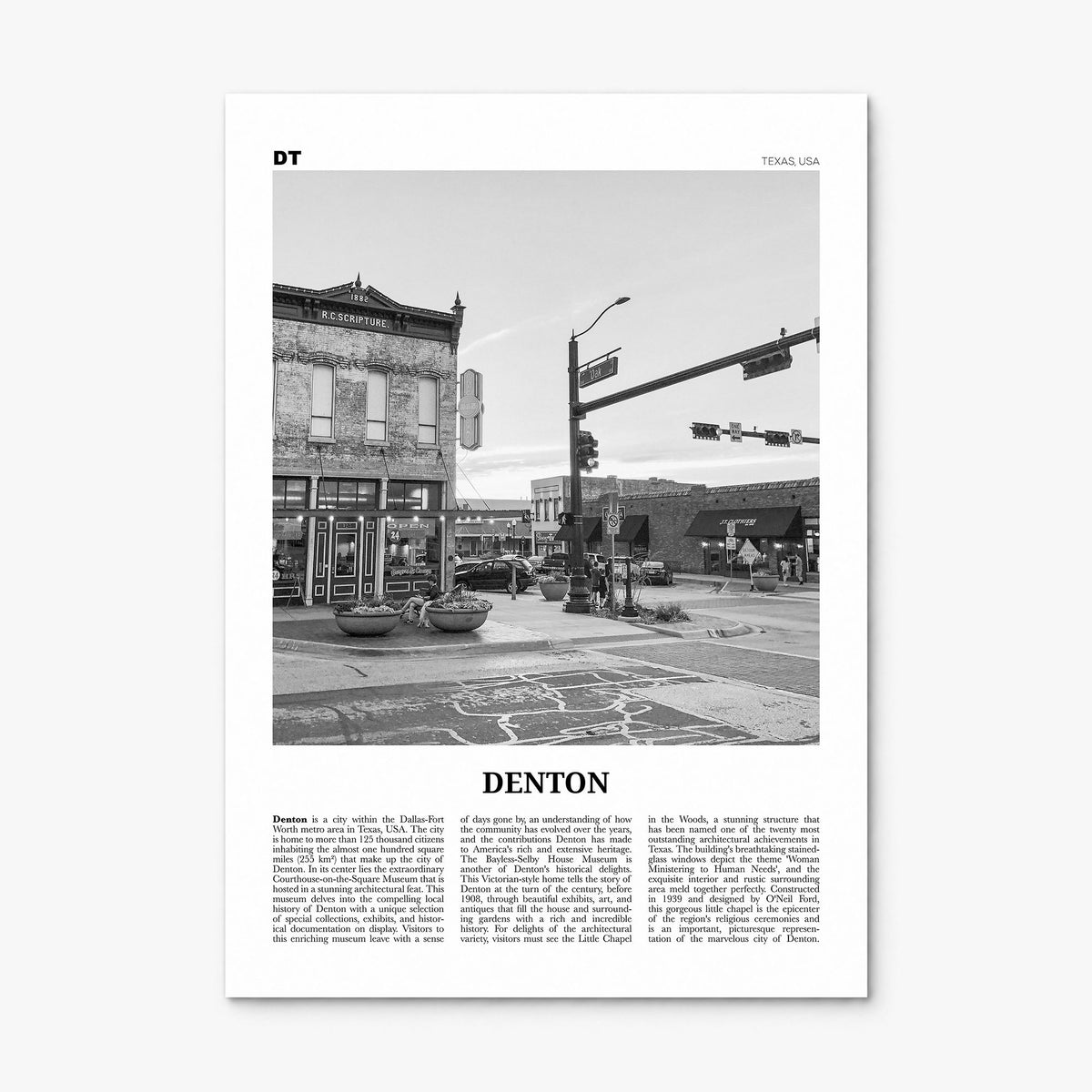 Denton Newspaper Poster, print only (unframed)