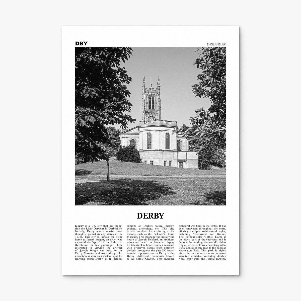 Derby Newspaper Poster, print only (unframed)
