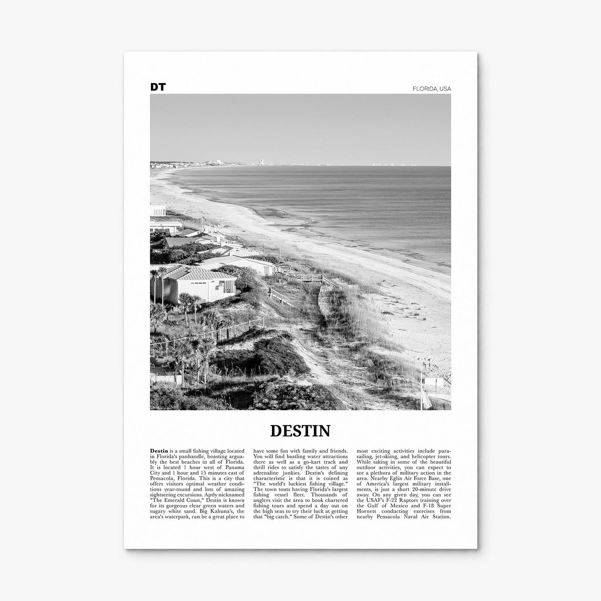 Destin Newspaper No 1 Poster, print only (unframed)