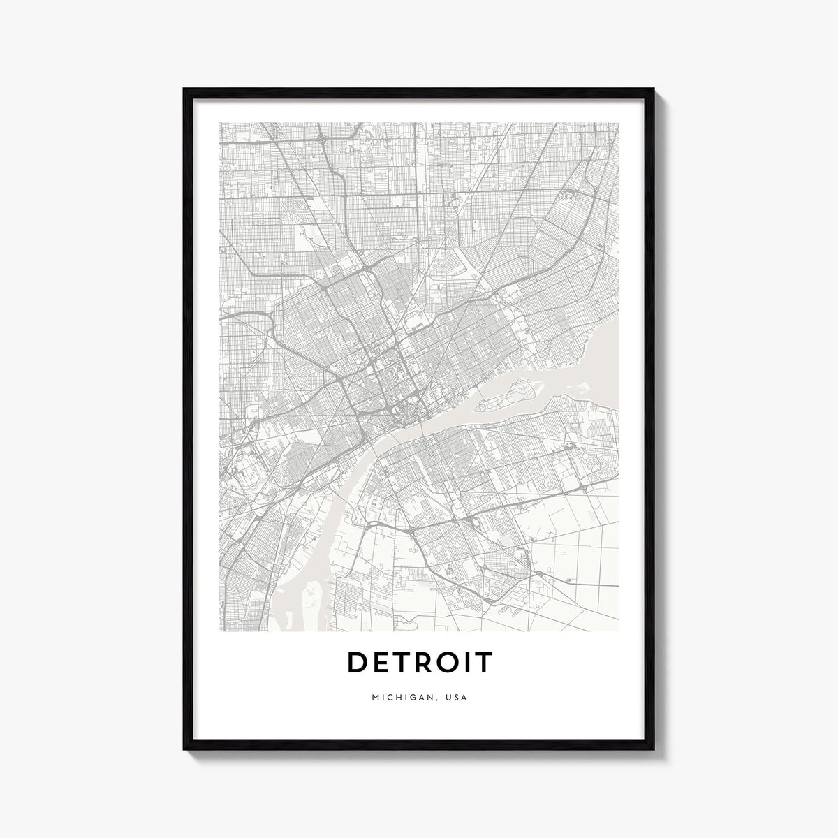 Detroit Map Poster