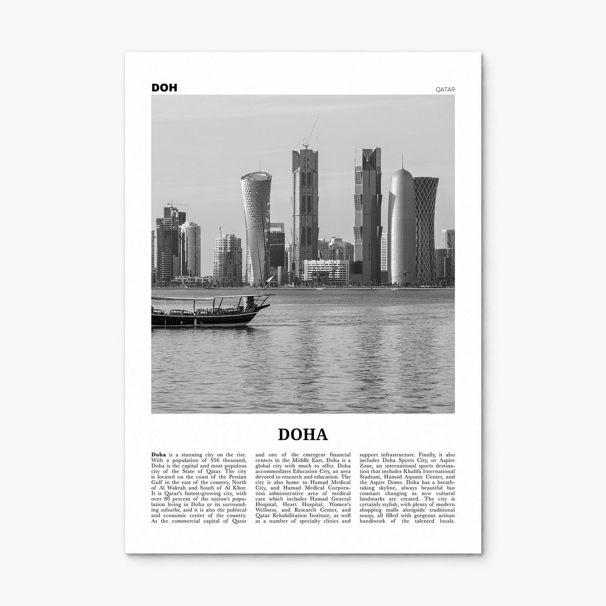 Doha Newspaper Poster, print only (unframed)