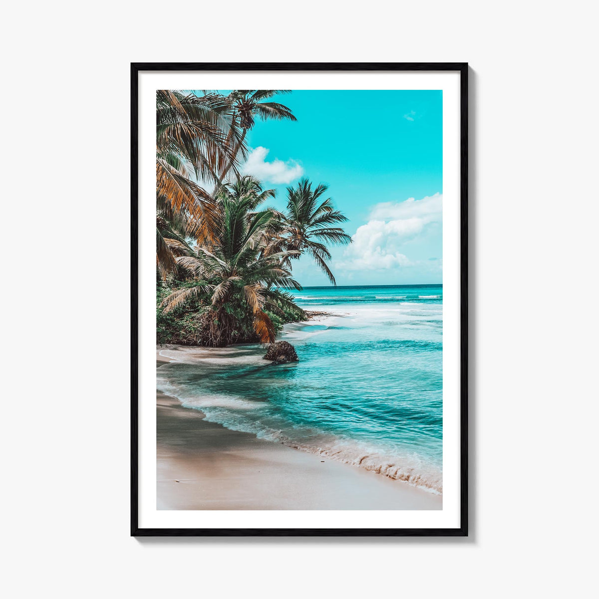 Dominican Republic no. 1 colorful photo poster of Caribbean – vertical wall art, unframed print shown in interior mockup