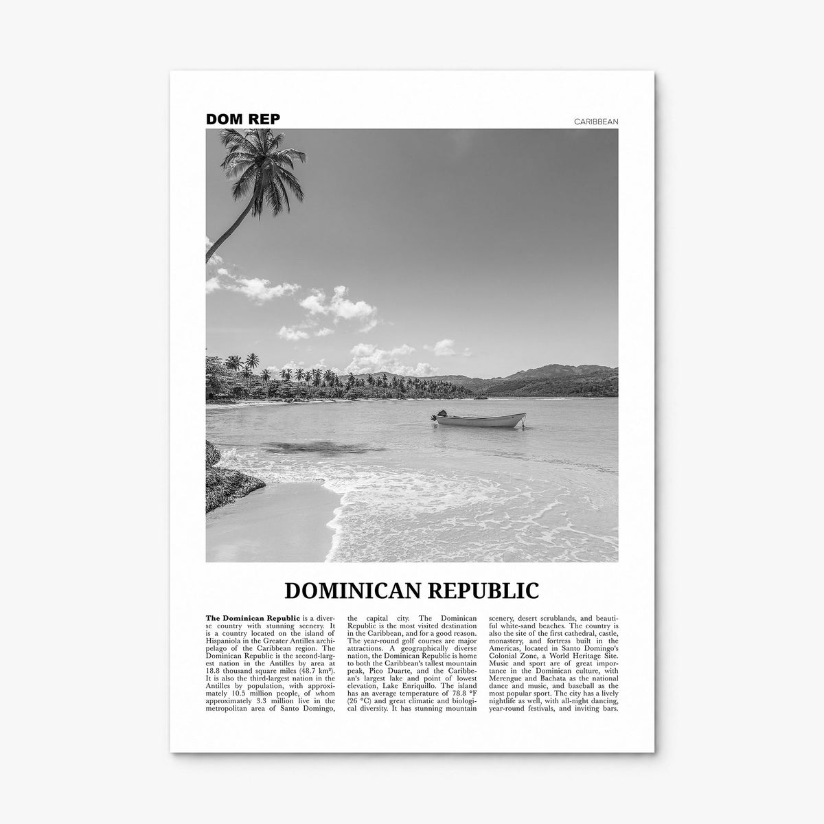 Dominican Republic Newspaper No 2 Poster, print only (unframed)