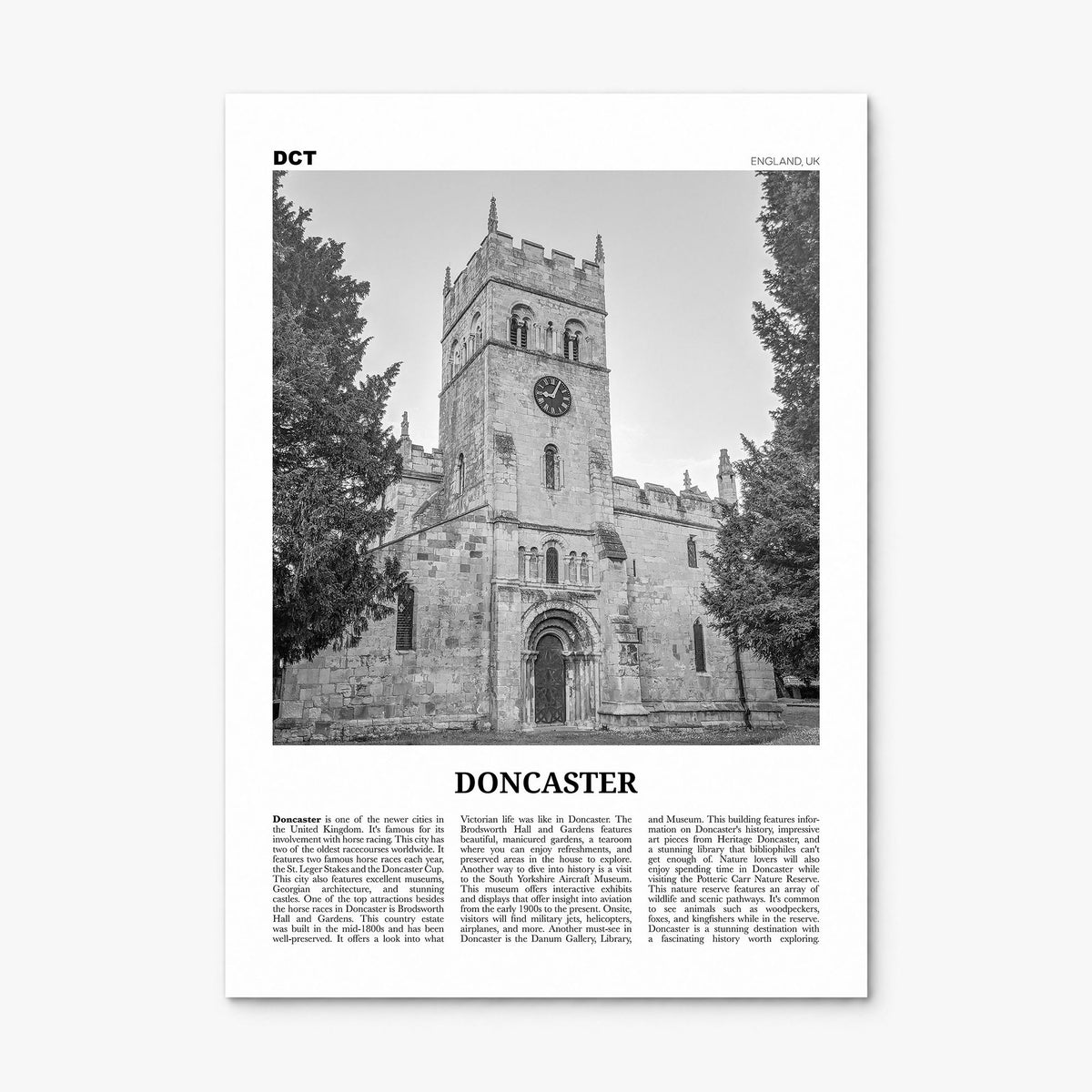 Doncaster Newspaper Poster, print only (unframed)