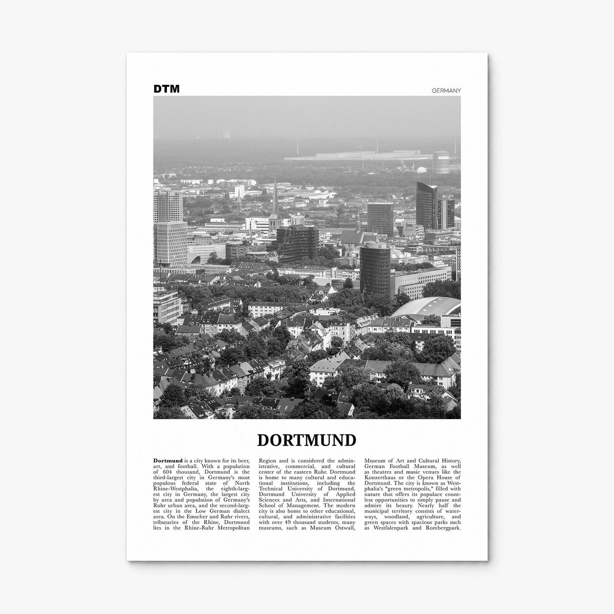 Dortmund Newspaper Poster, print only (unframed)