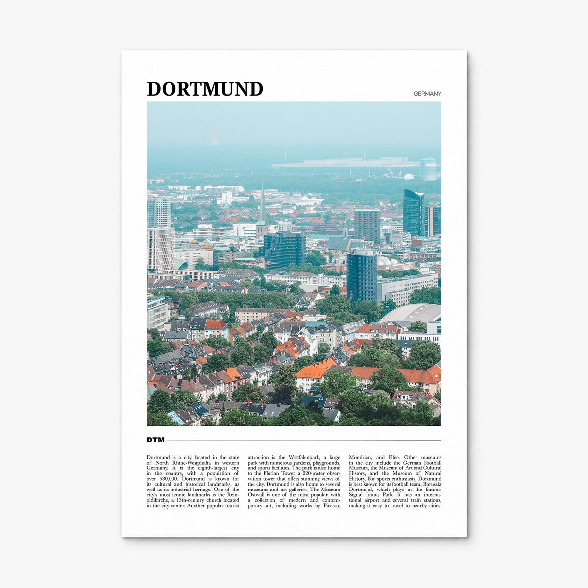 Dortmund Travel Poster, print only (unframed)