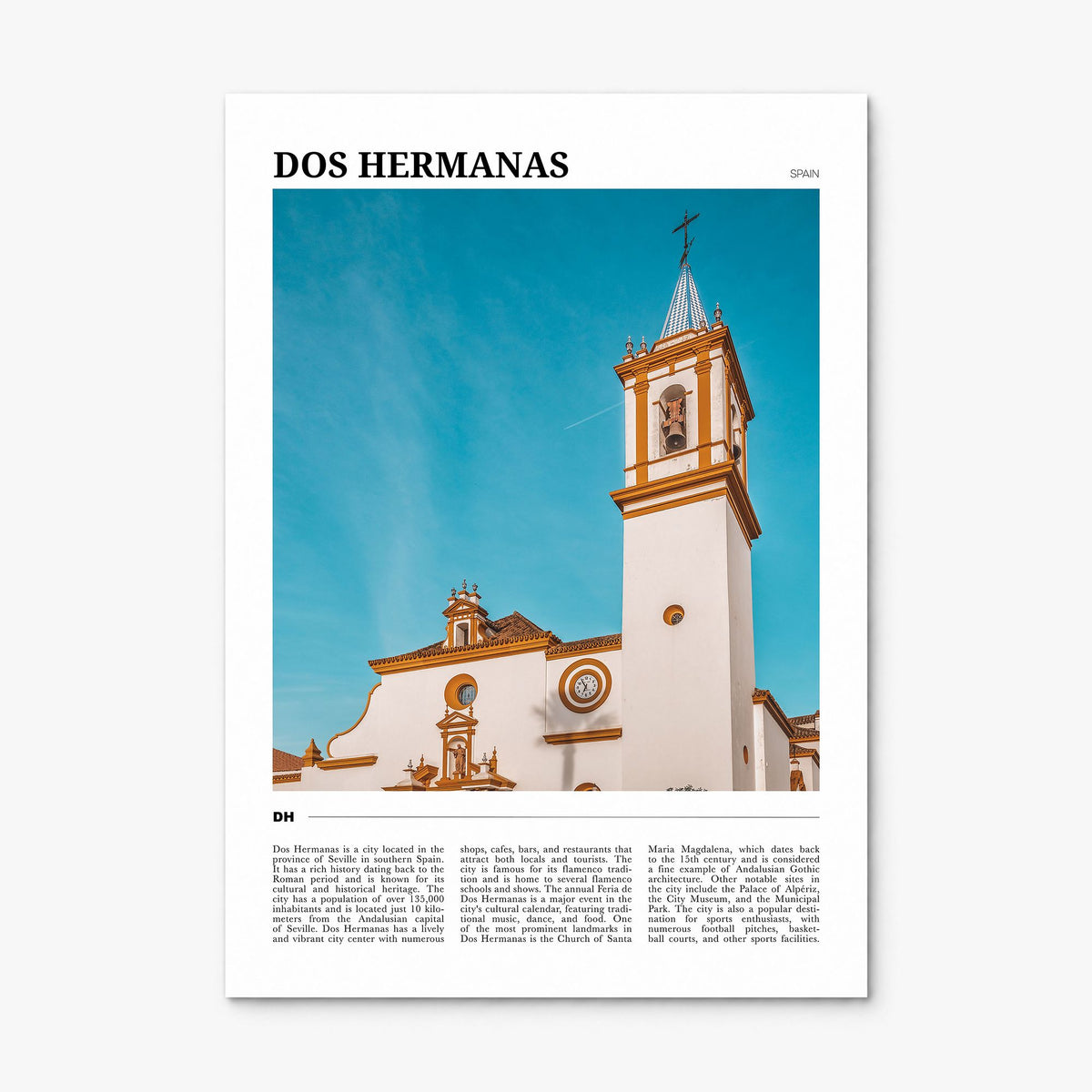 Dos Hermanas Travel Poster, print only (unframed)