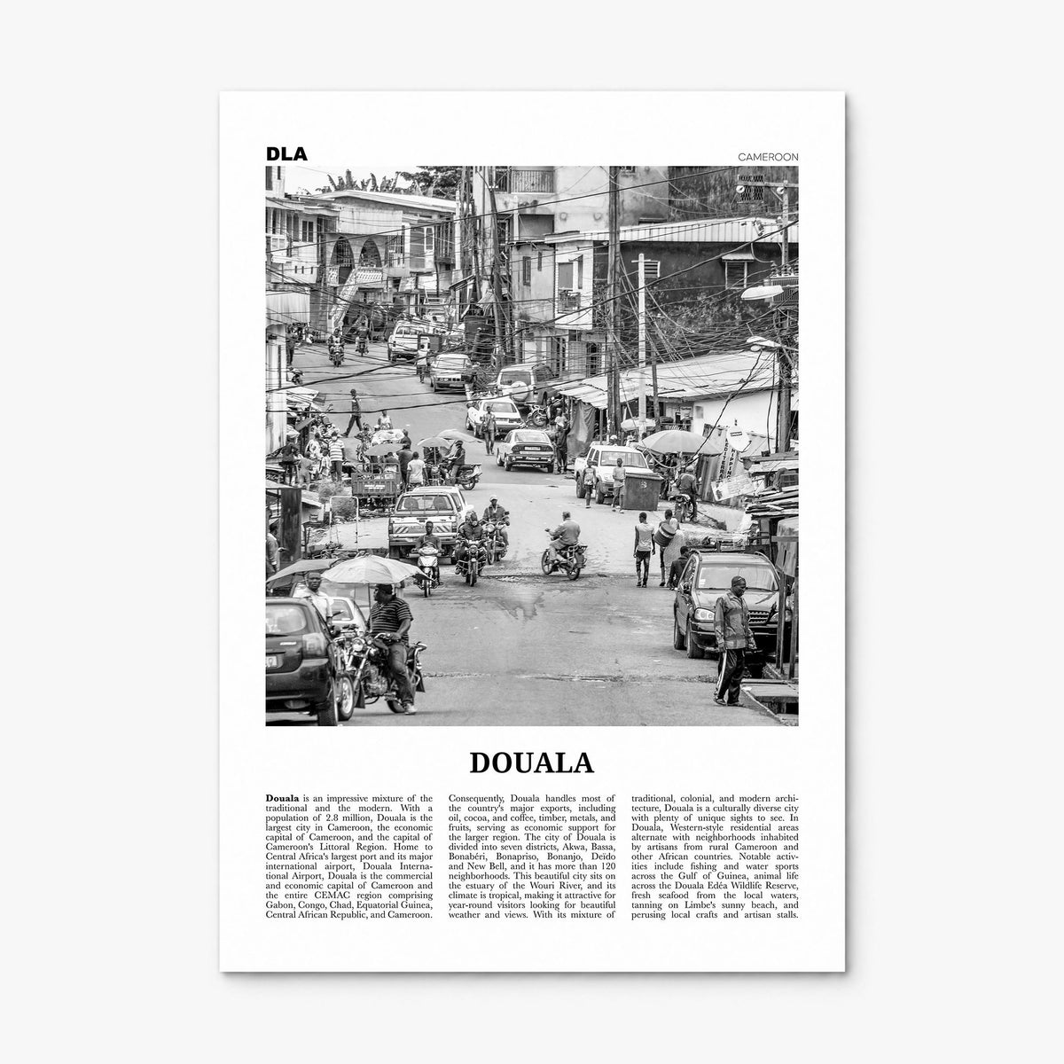 Douala Newspaper Poster, print only (unframed)