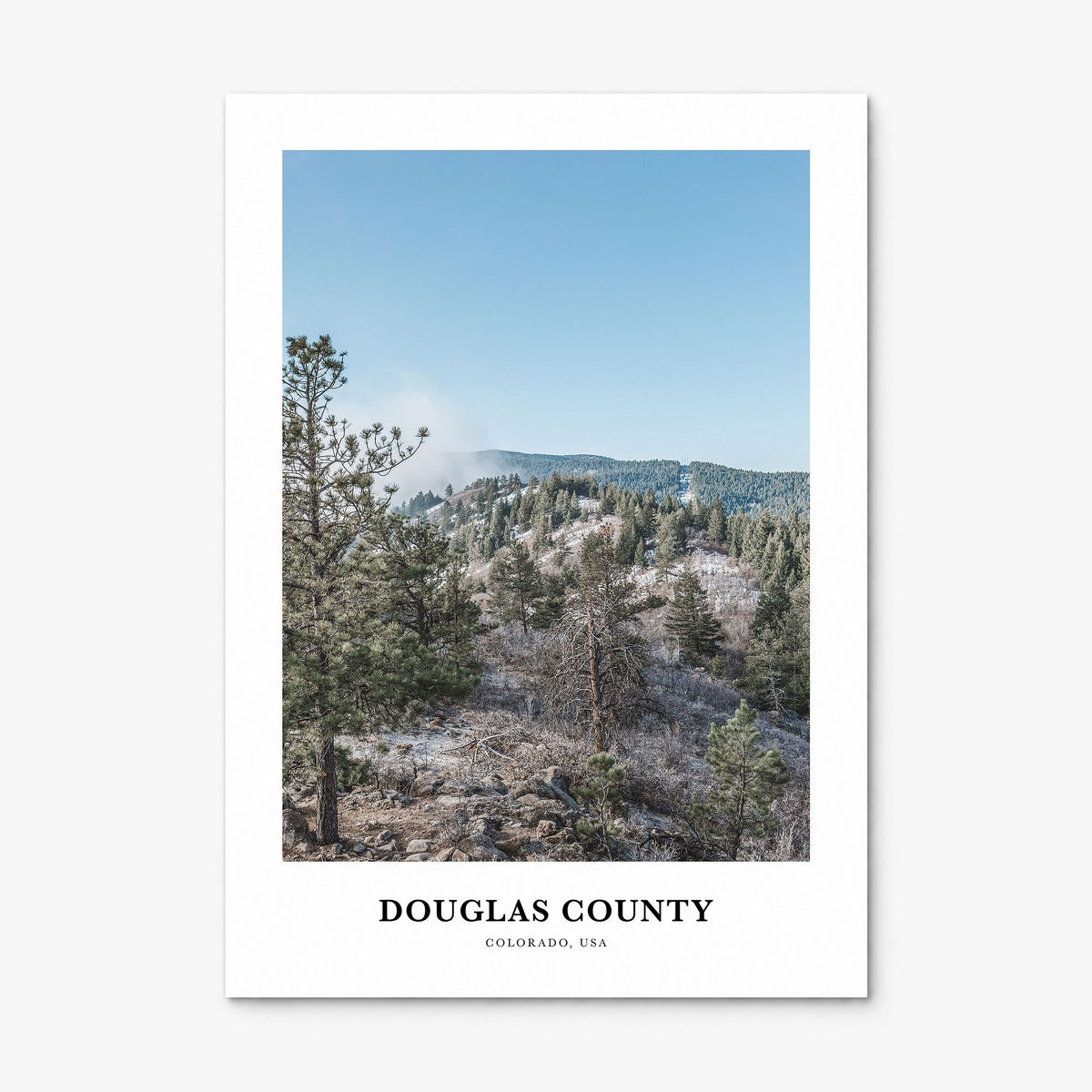 Douglas County, Colorado Classic Poster, print only (unframed)