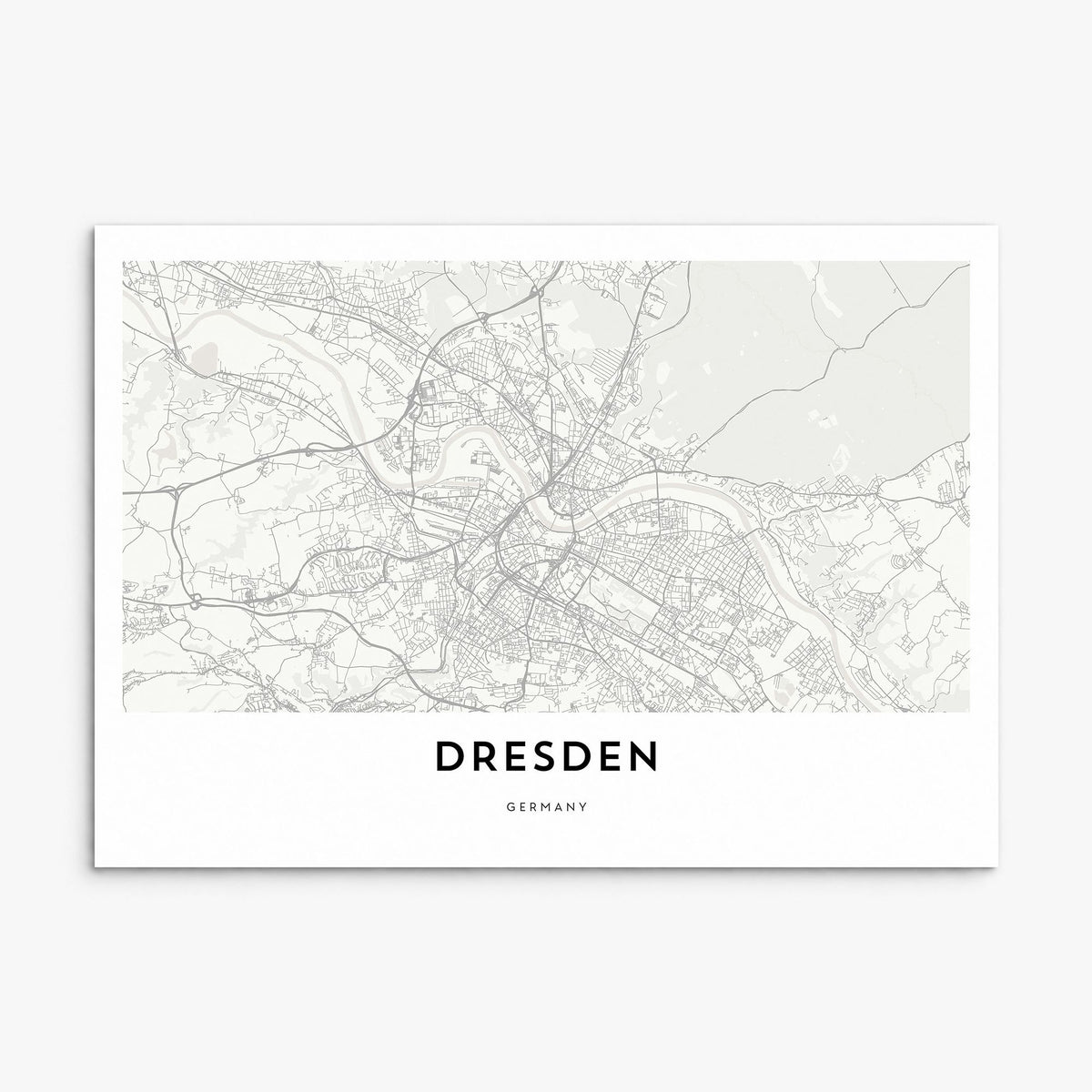 Dresden Map Poster, print only (unframed)