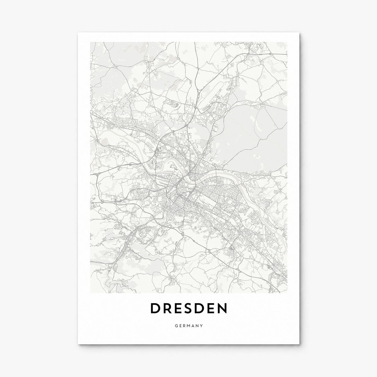 Dresden Map Poster, print only (unframed)