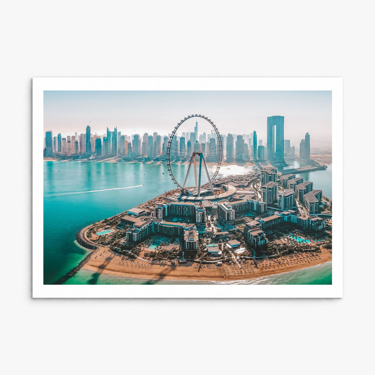 Dubai Photo Poster, print only (unframed), white border