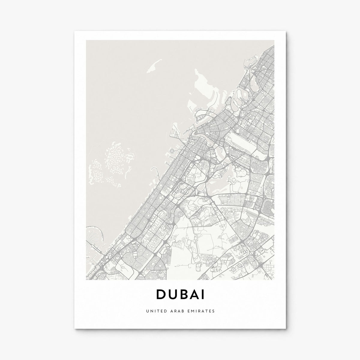 Dubai Map Poster, print only (unframed)