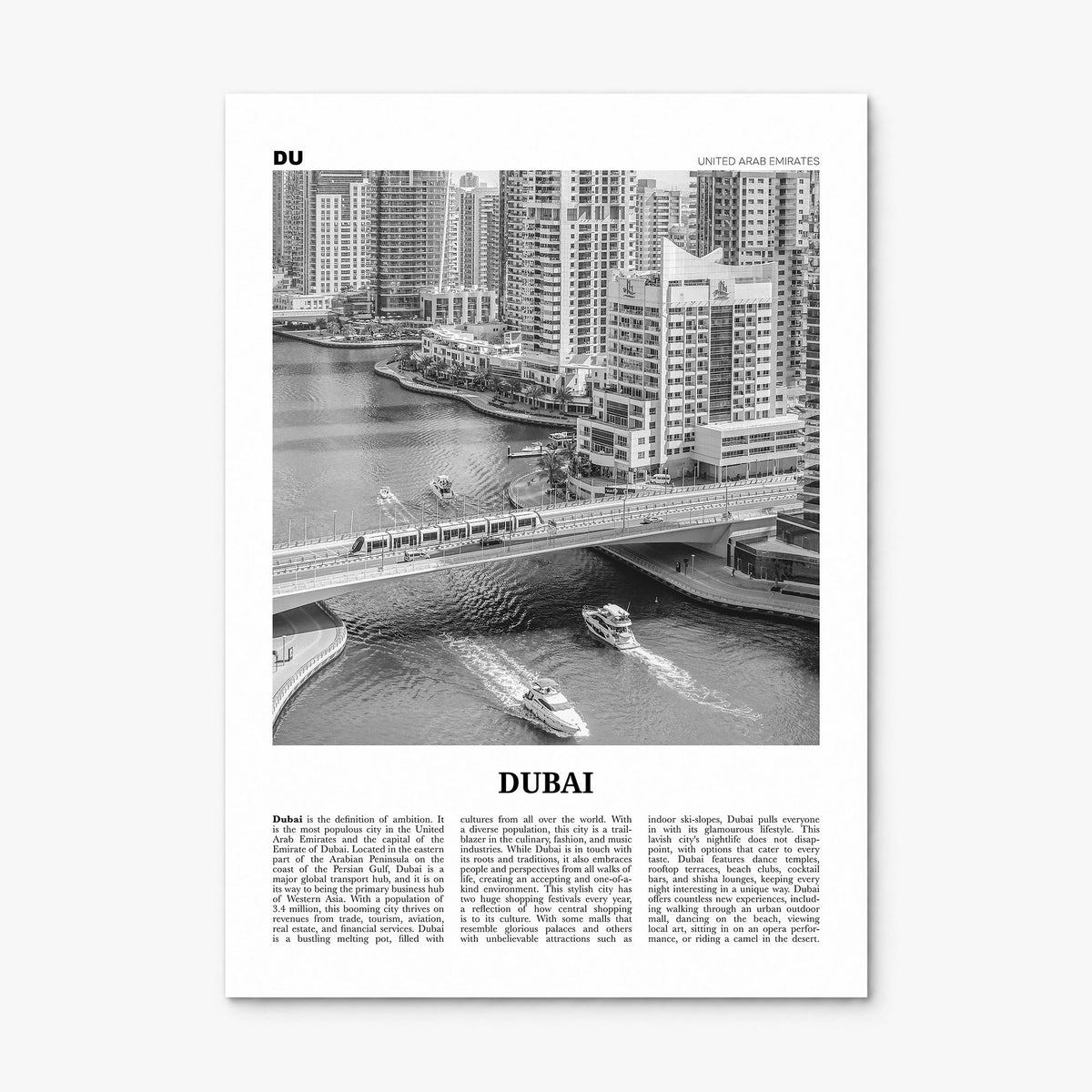 Dubai Newspaper No 3 Poster, print only (unframed)