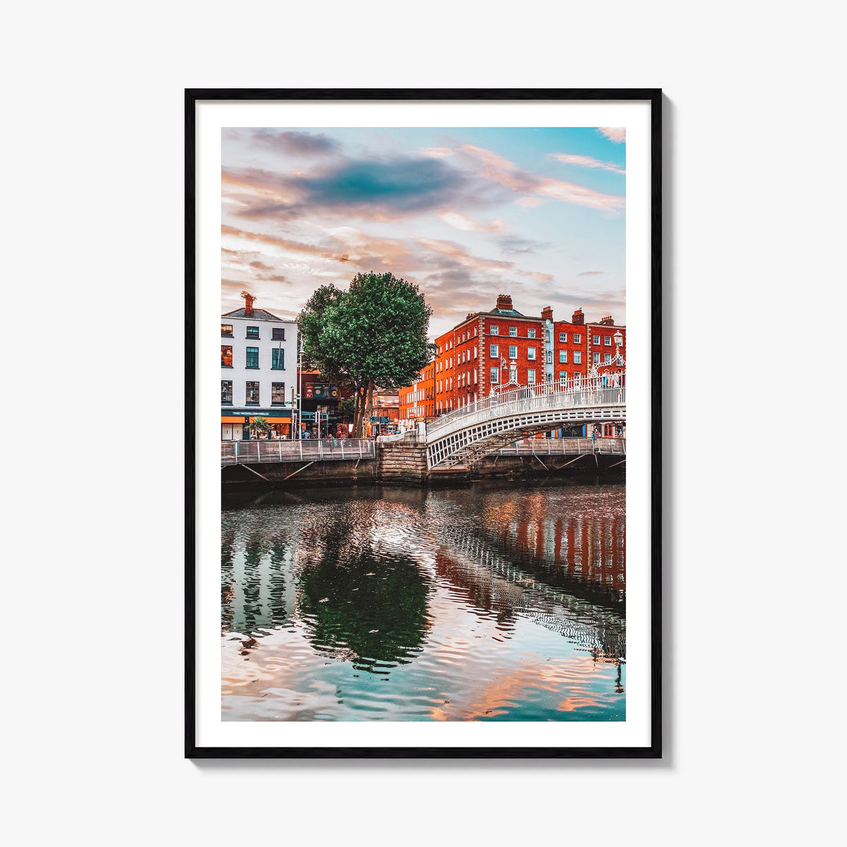 Dublin colorful photo poster of Ireland – vertical wall art, unframed print shown in interior mockup