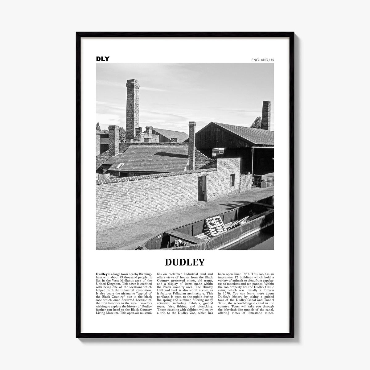 Dudley Newspaper Poster, framed poster mockup