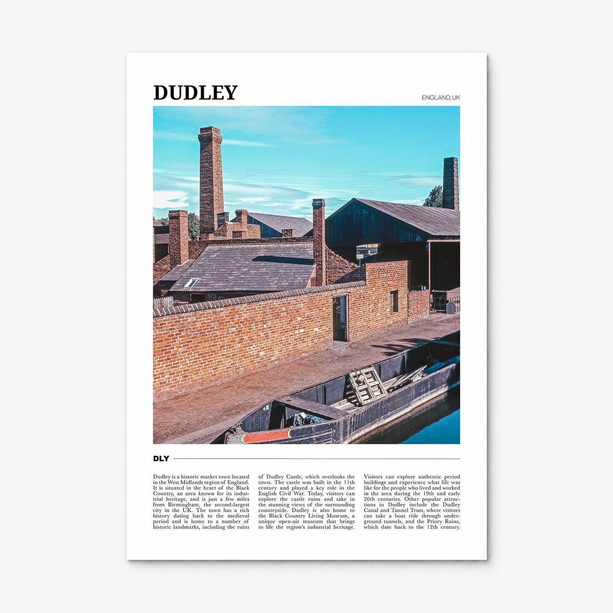 Dudley Travel Poster, print only (unframed)