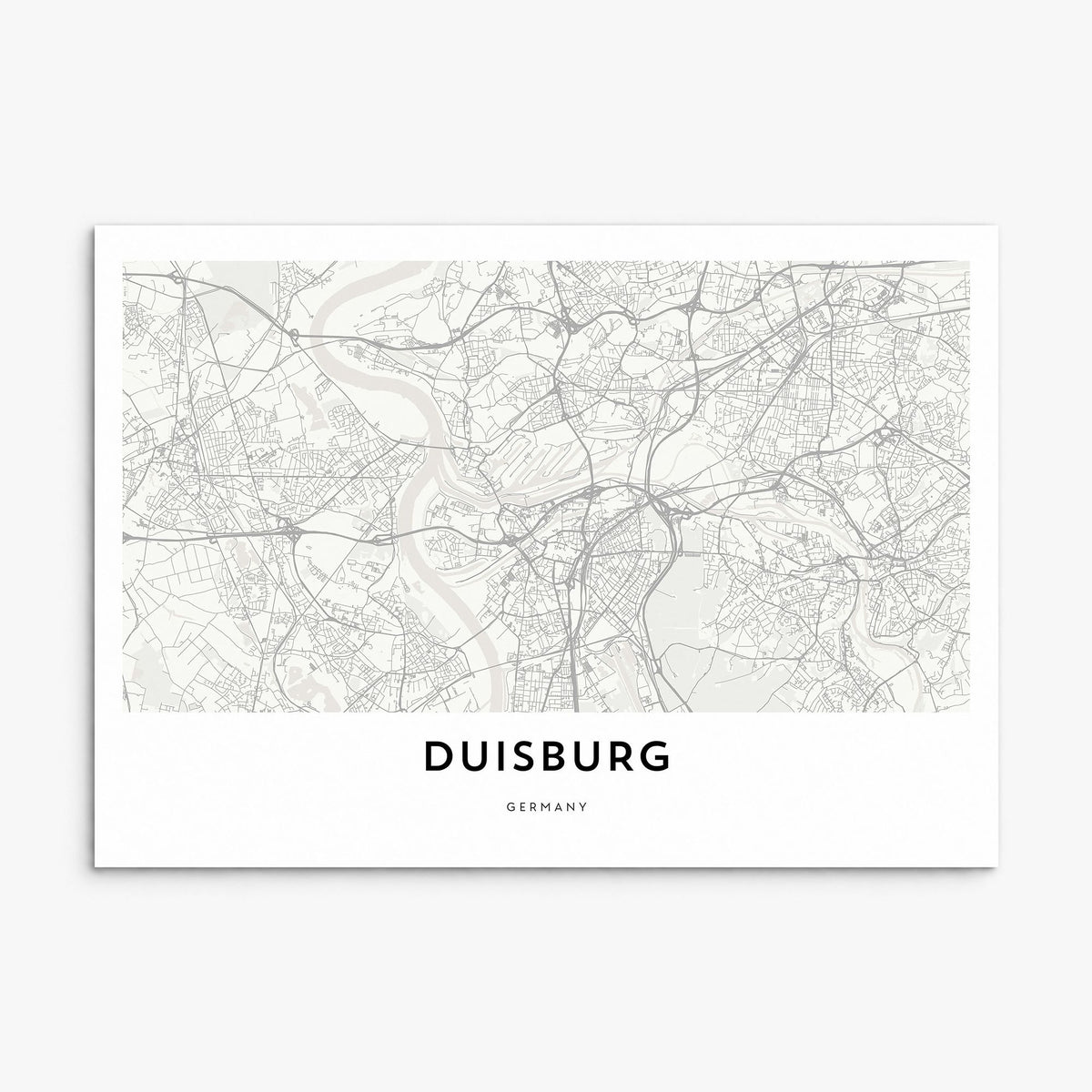 Duisburg Map Poster, print only (unframed)