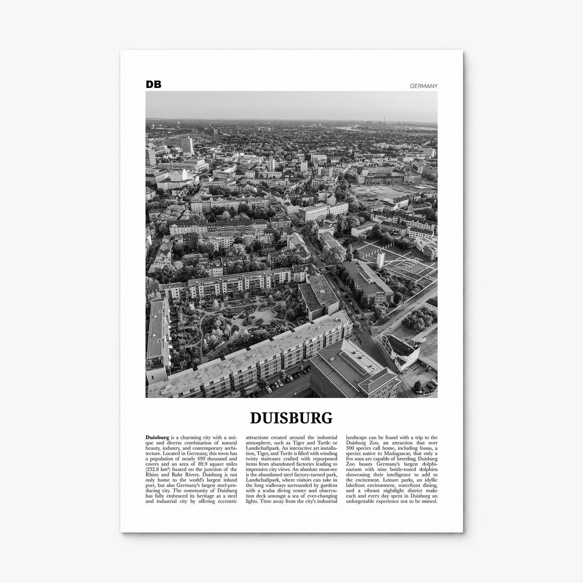 Duisburg Newspaper Poster, print only (unframed)