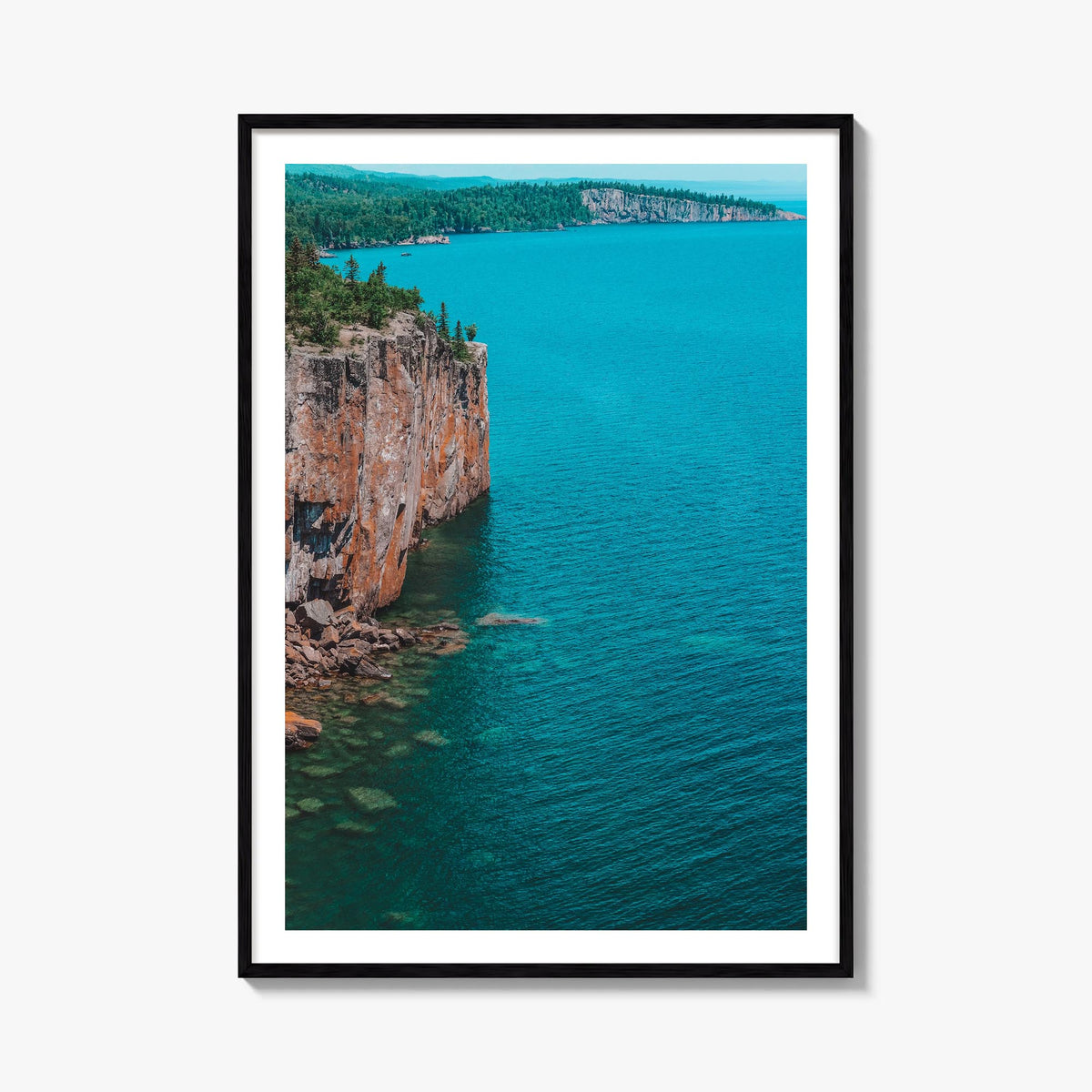 Duluth colorful photo poster of Minnesota, USA – vertical wall art, unframed print shown in interior mockup
