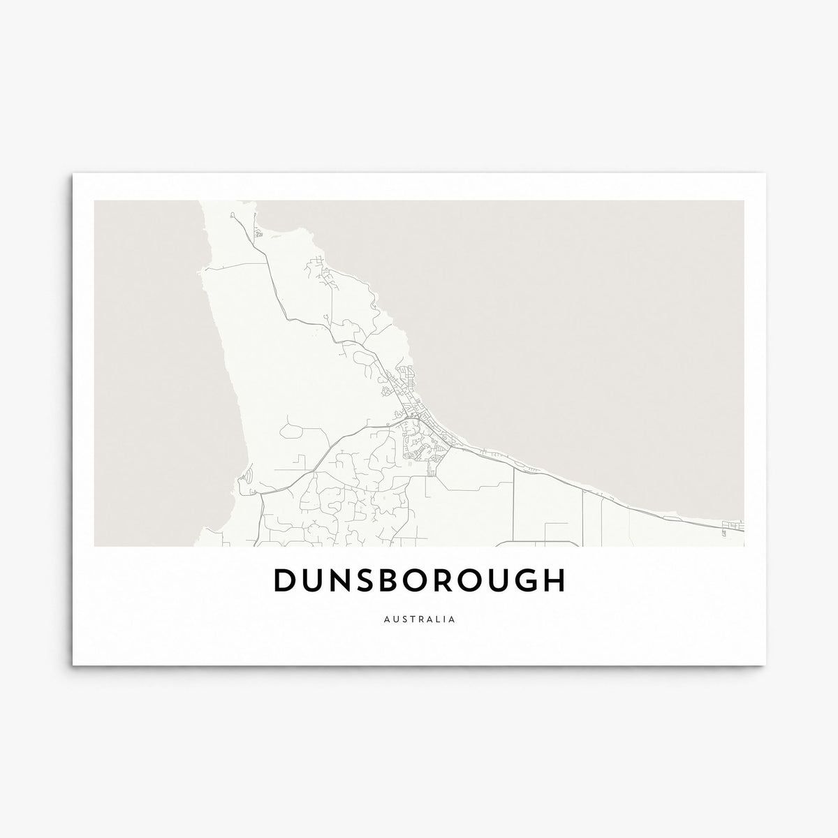 Dunsborough Map Poster, print only (unframed)
