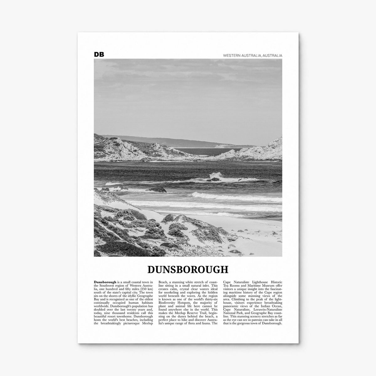 Dunsborough Newspaper Poster, print only (unframed)