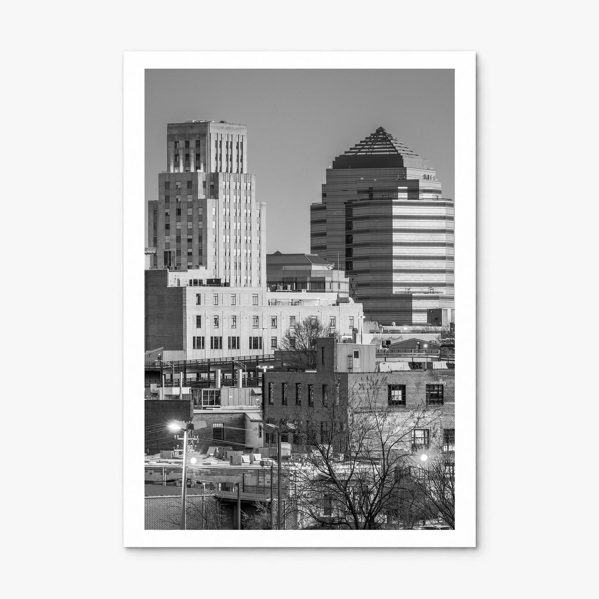 Durham, North Carolina Photo Poster, print only (unframed), white border