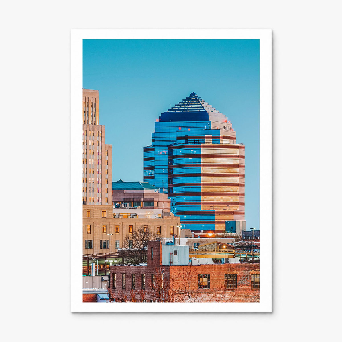 Durham, North Carolina Photo Poster, print only (unframed), white border