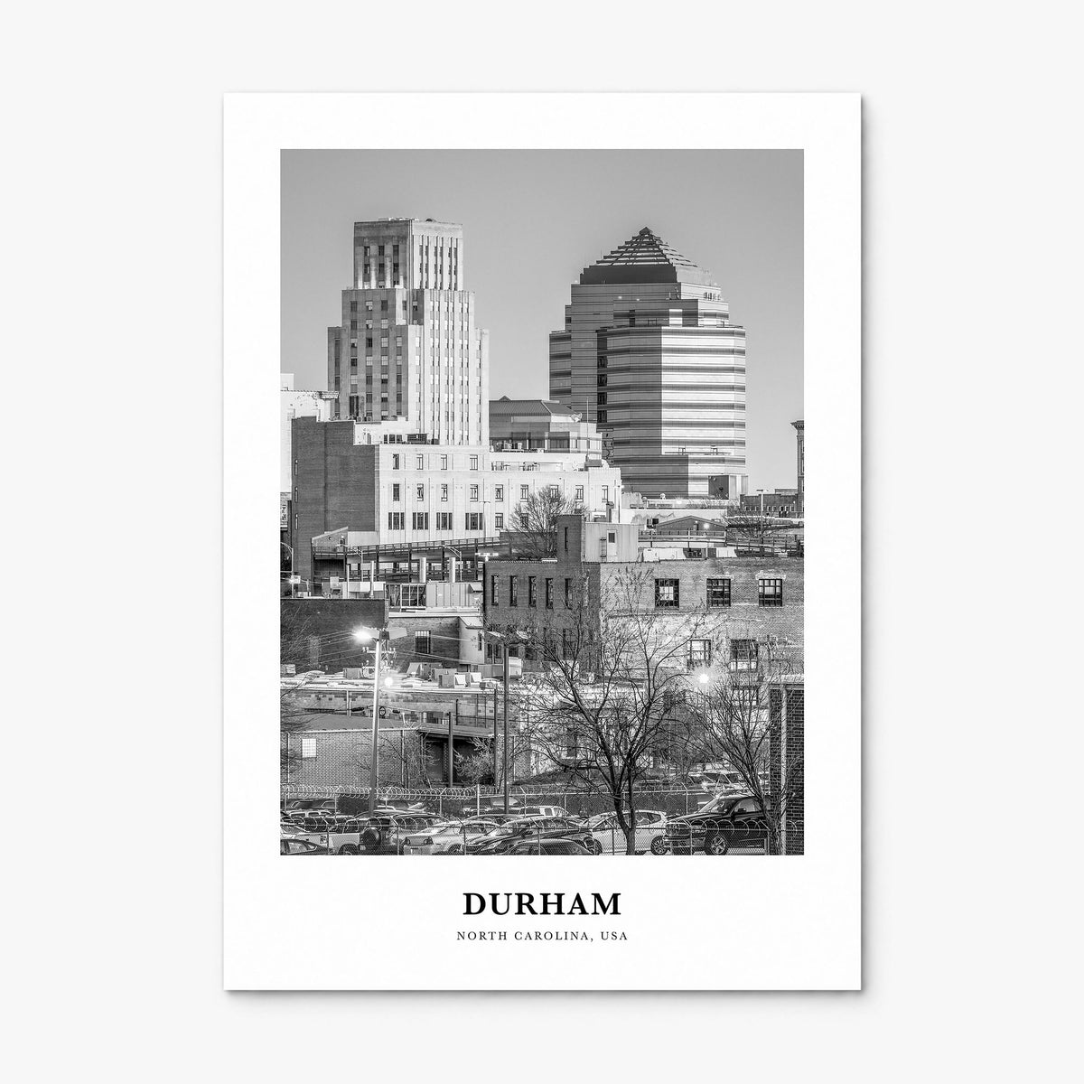 Durham, North Carolina Classic Poster, print only (unframed)