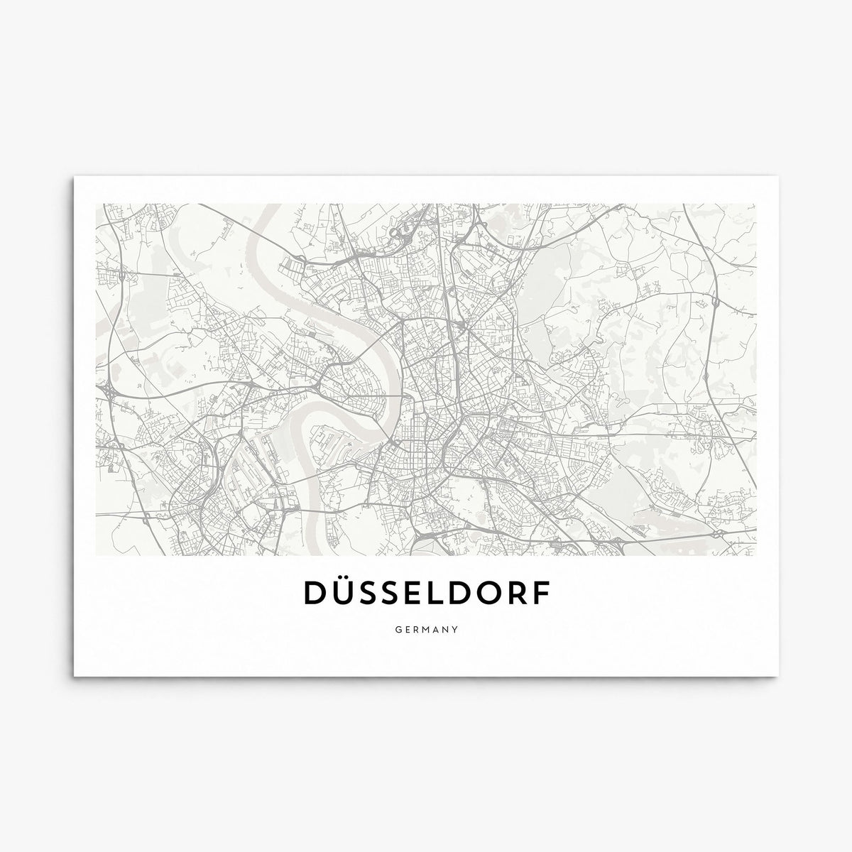 Düsseldorf Map Poster, print only (unframed)