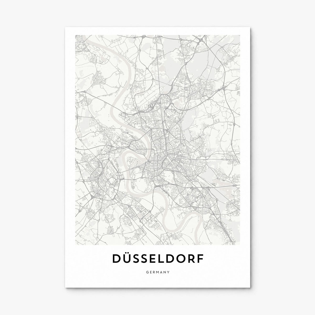 Düsseldorf Map Poster, print only (unframed)