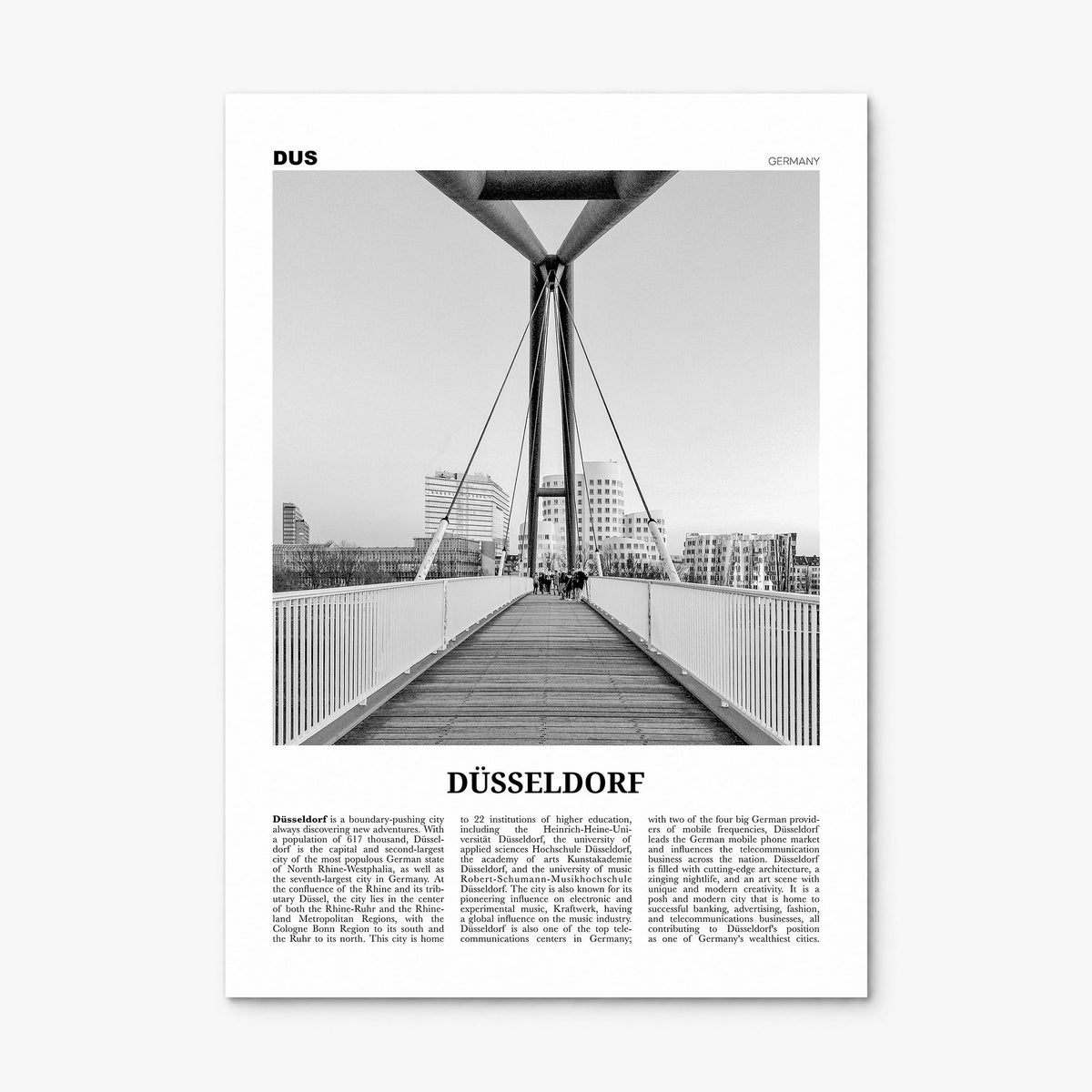 Düsseldorf Newspaper No 2 Poster, print only (unframed)