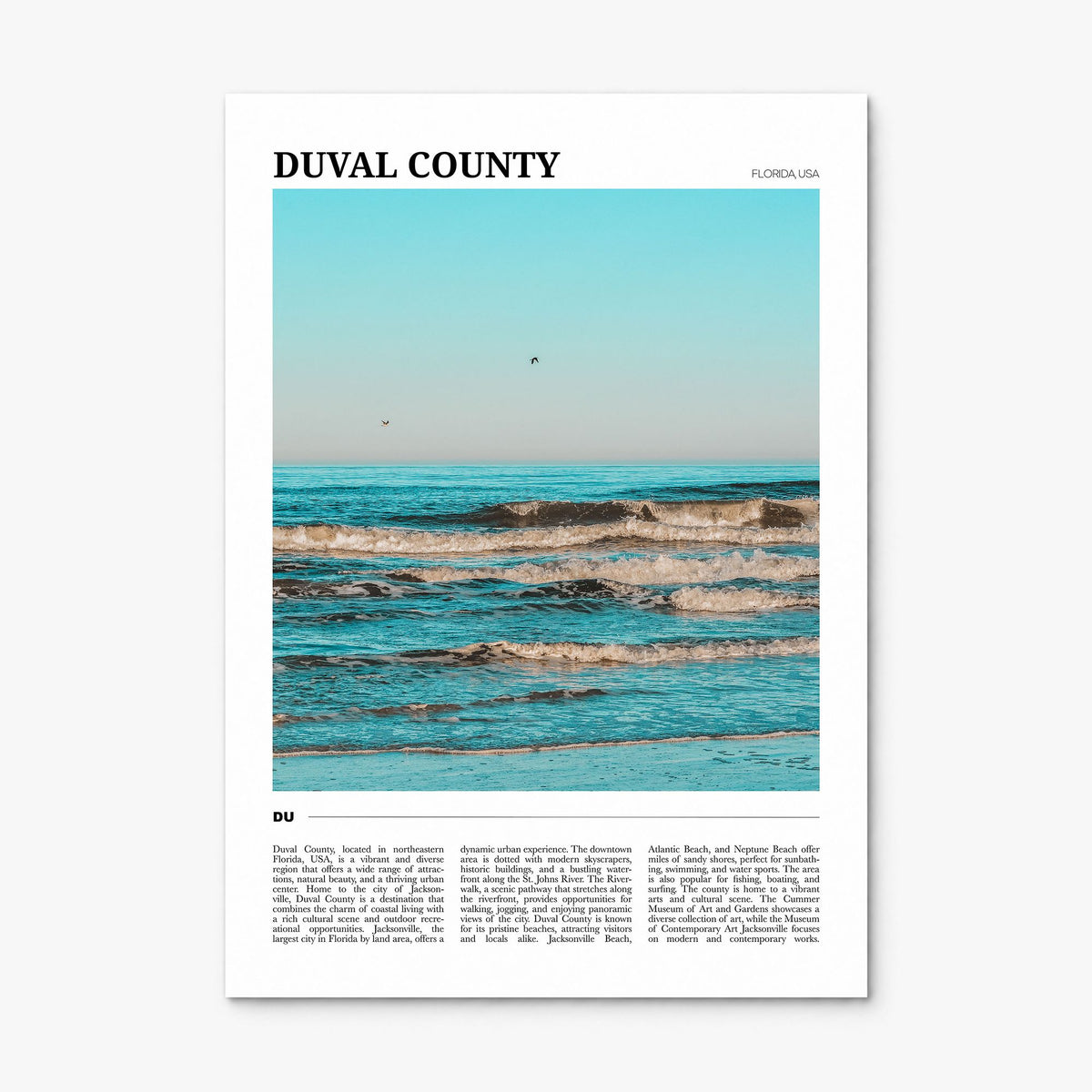 Duval County Travel Poster, print only (unframed)