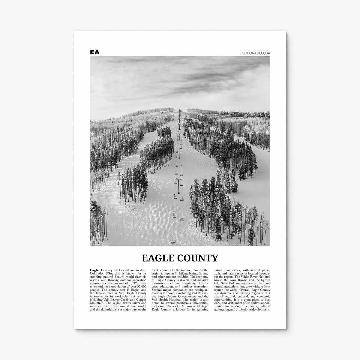 Eagle County Newspaper Poster, print only (unframed)