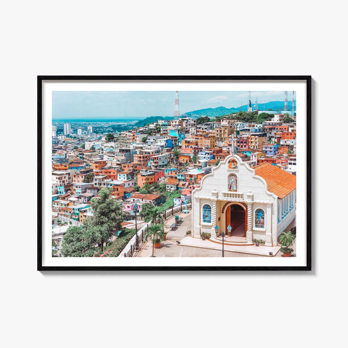 Ecuador colorful photo poster of South America – horizontal wall art, unframed print shown in interior mockup