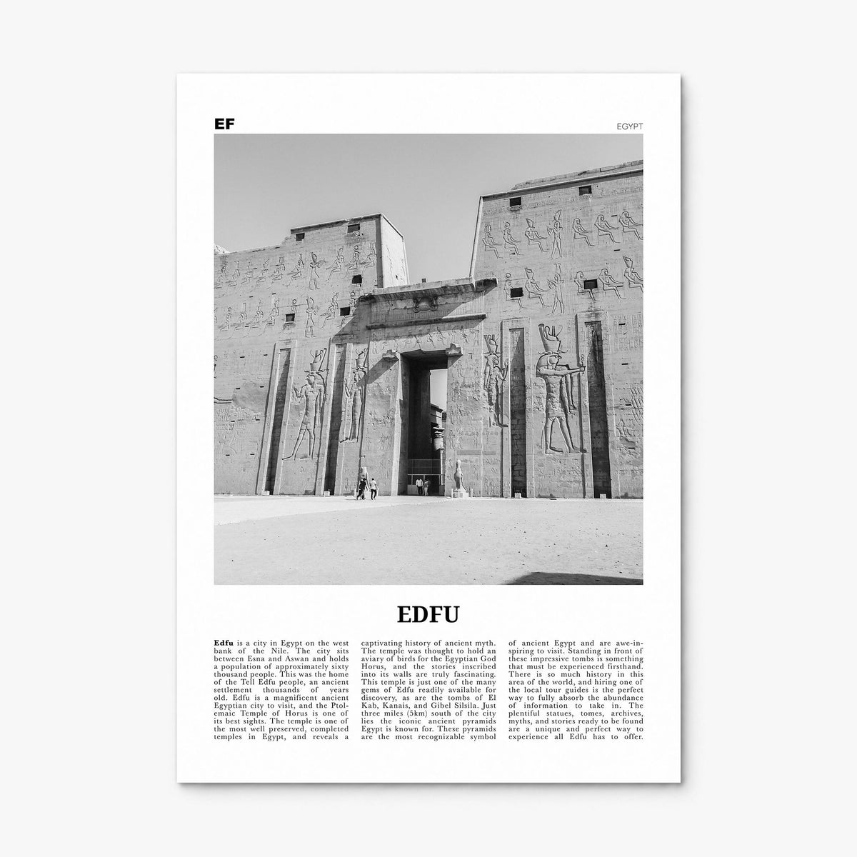 Edfu Newspaper Poster, print only (unframed)