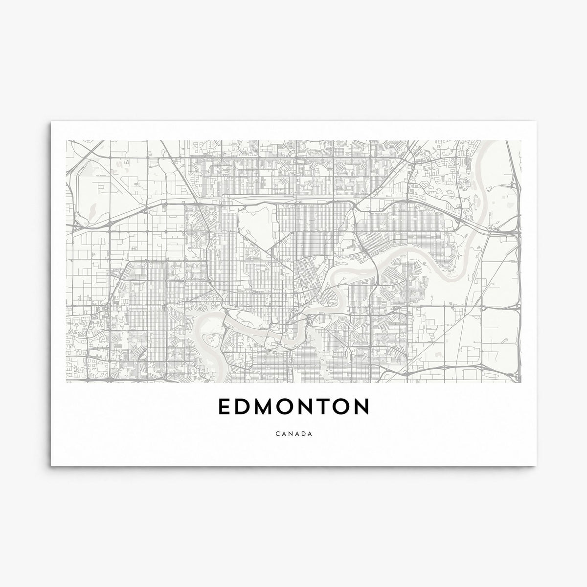 Edmonton Map Poster, print only (unframed)