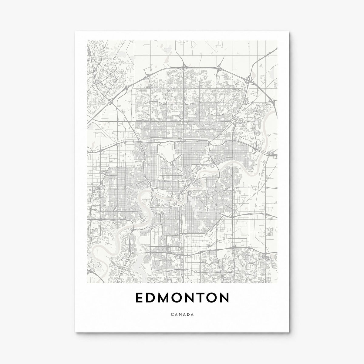 Edmonton Map Poster, print only (unframed)