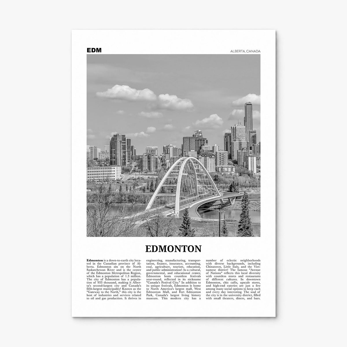 Edmonton Newspaper No 1 Poster, print only (unframed)