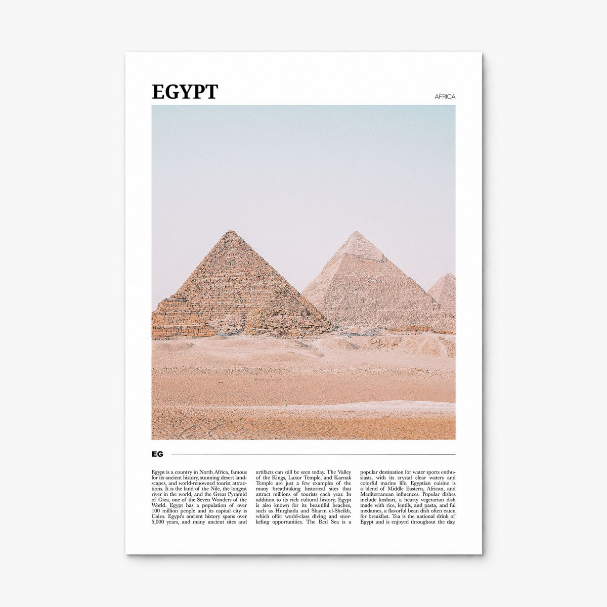 Egypt Travel Poster, print only (unframed)